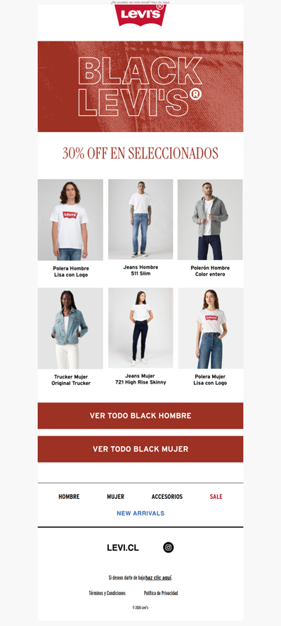 No te quedes sin Black Levi’s 🚨30% OFF⚡