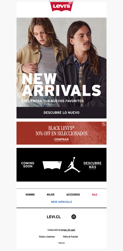 Lo nuevo ya llegó + Black Levi's 30% OFF 🔥