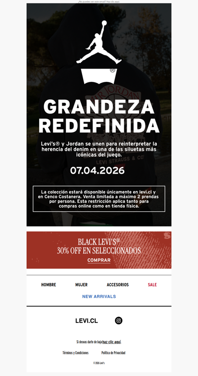 La colaboración que lo cambia todo 👖🏀 Levi's y Jordan