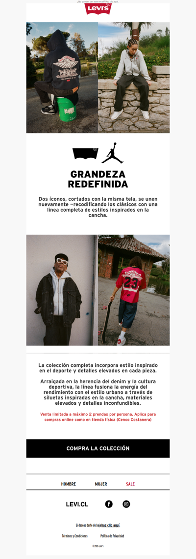 Dos íconos, una nueva historia 👖🏀 Levi's x Jordan