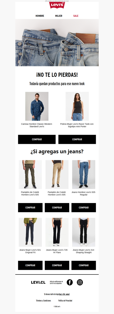 ¡Todavía hay prendas para ese look! 👀