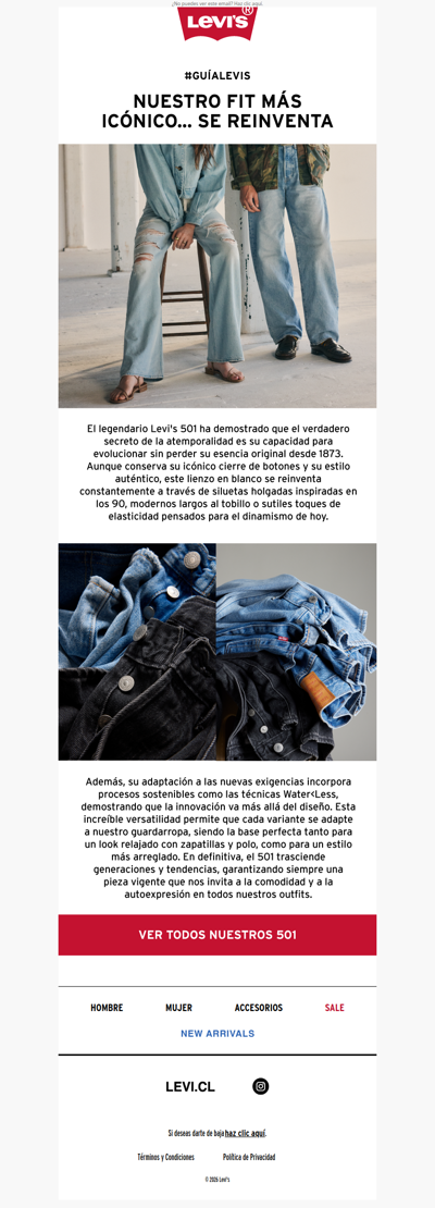 Guía Levi's, 👖 el 501 se reinventa (y sigue siendo icónico)