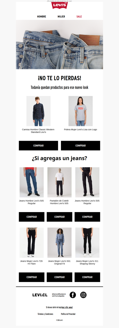 ¡Todavía hay prendas para ese look! 👀