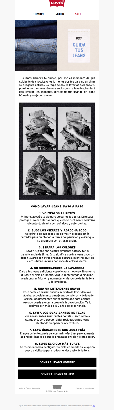 La guía definitiva para lavar tus jeans 👖
