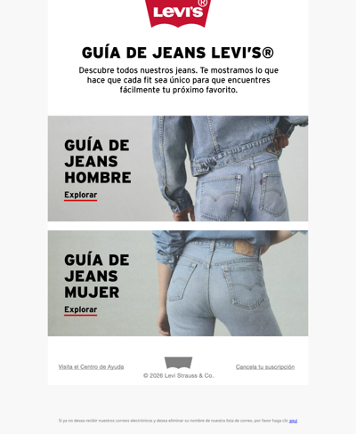 👖 Encuentra tu fit perfecto con la Guía de Jeans Levi's