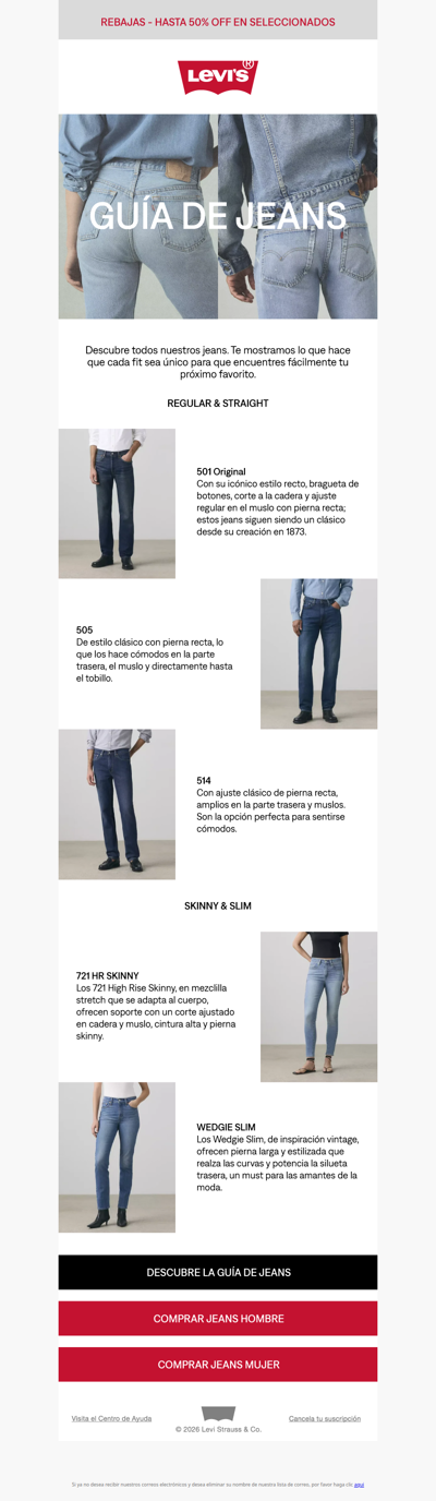 Guía Levi's: Un fit para cada estilo 👖 Encuentra el tuyo