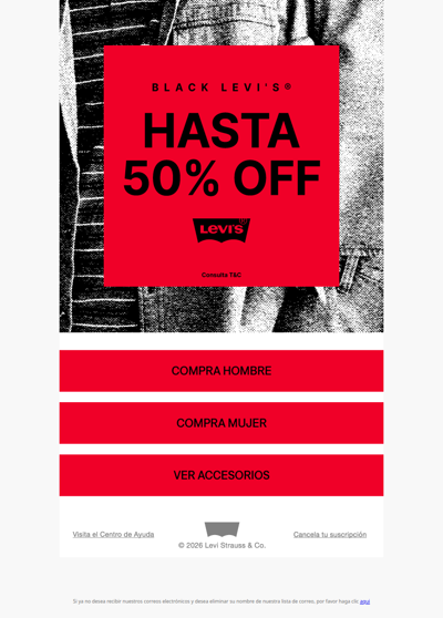 🚨 Llegó el momento: hasta 50% OFF en Black Levi's