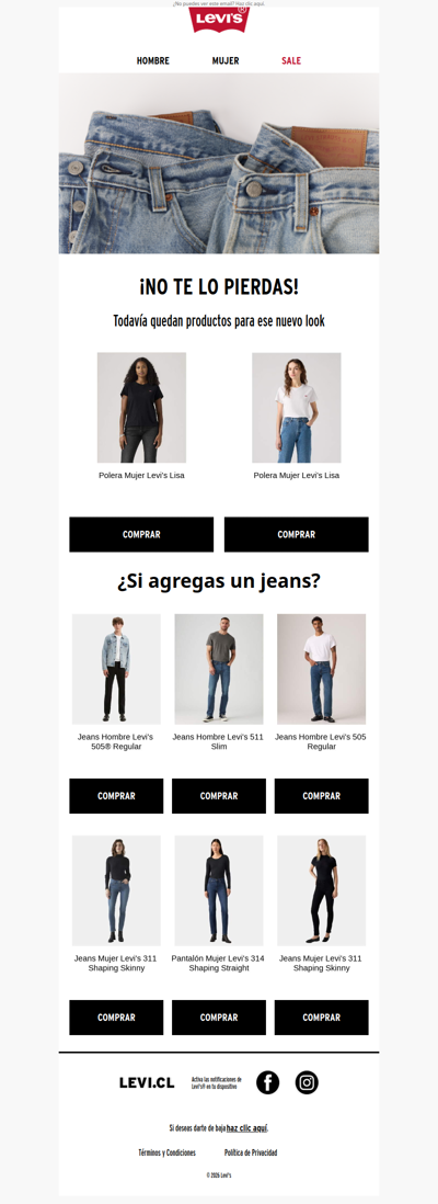 ¡Todavía hay prendas para ese look! 👀