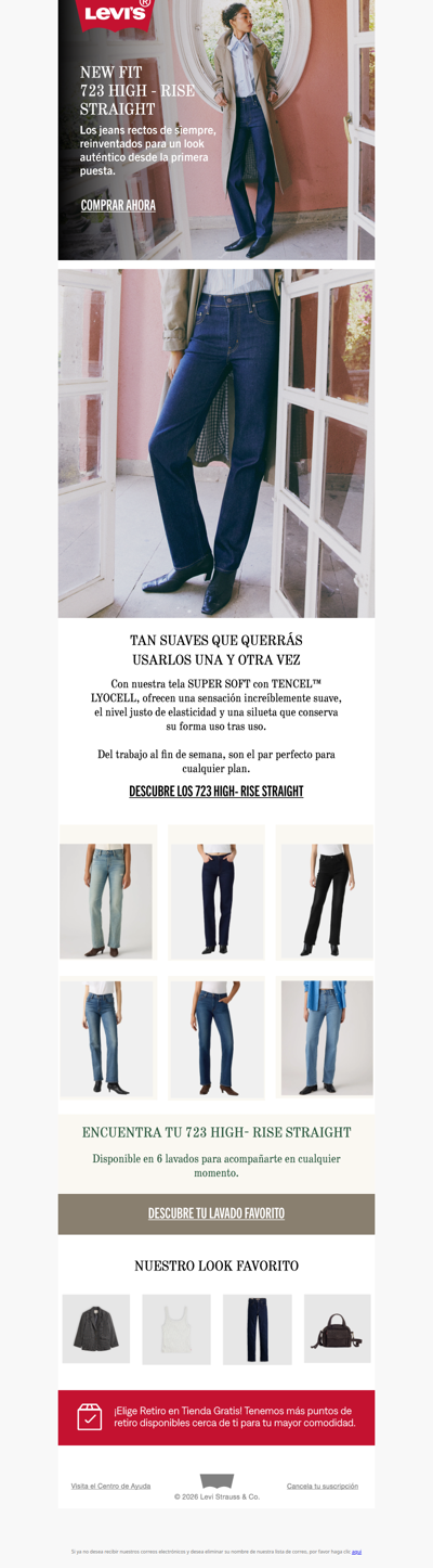 723 High Rise Straight 👖suavidad que se siente desde el primer uso