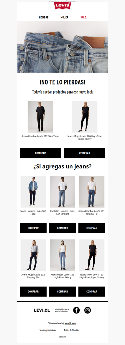 ¡Todavía hay prendas para ese look! 👀