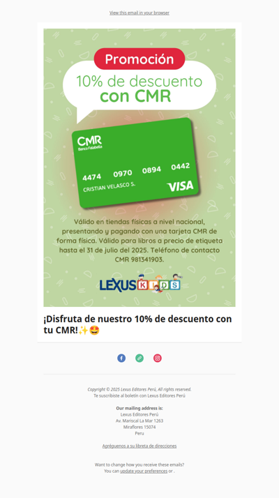 10% de dscto con tu CMR 💥🤩