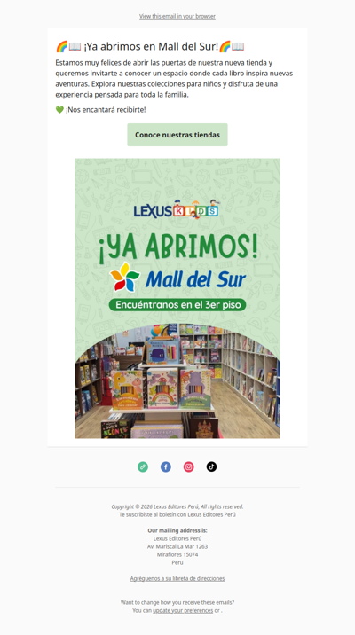 📚✨ ¡Nueva tienda en Mall del Sur! ✨📚