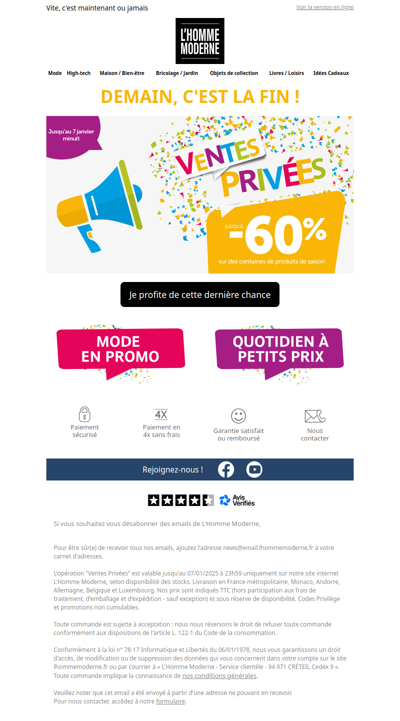 N'oubliez pas nos Ventes Privées 🤩