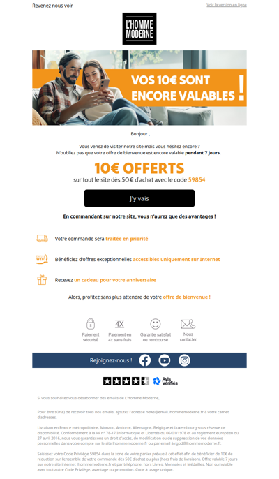 Vos 10€ sont encore valables