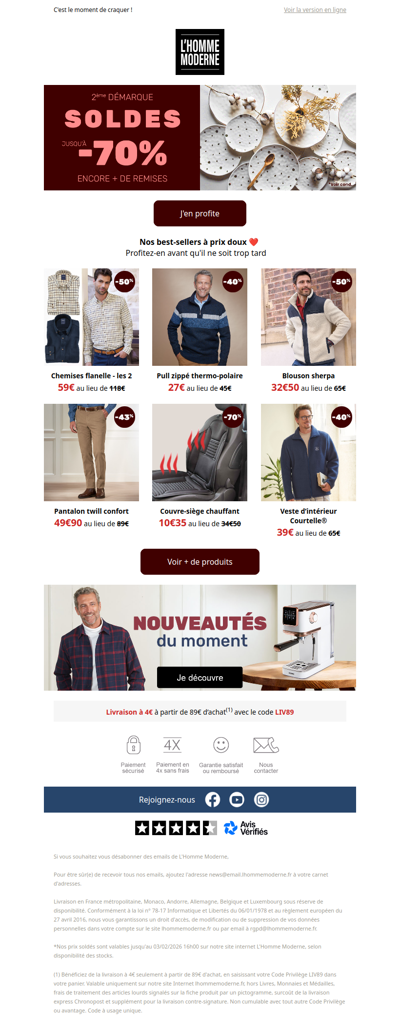 Vos favoris jusqu'à -70%