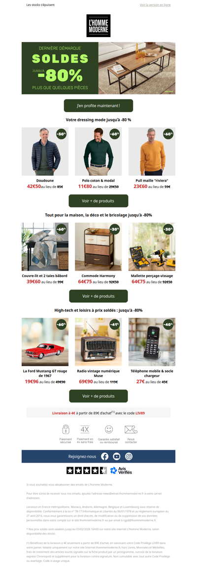 🚨 Jusqu’à -80%, les prix baissent encore !