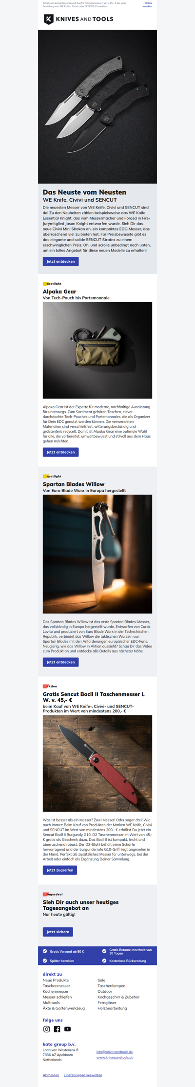 Die neuesten WE Knife, Civivi und SENCUT-Messer!