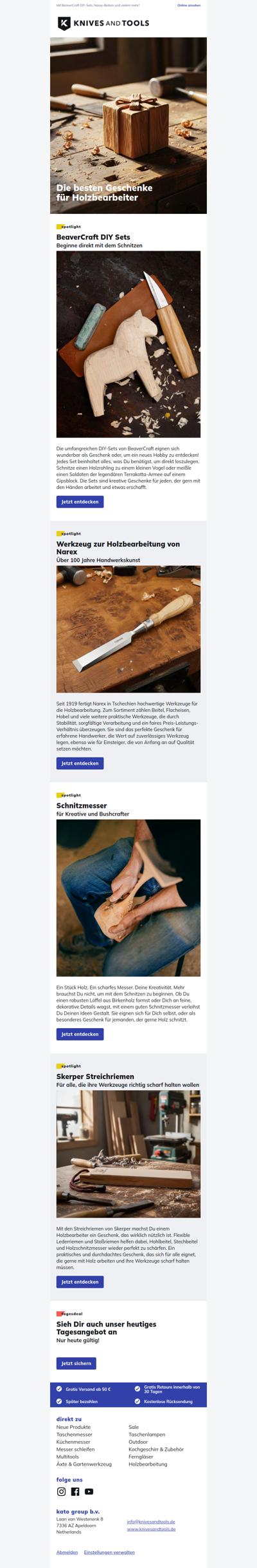 Die besten Geschenke für Holzbearbeiter