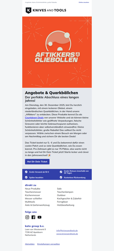 Angebote & Quarkbällchen: der krönende Abschluss des Jahres!