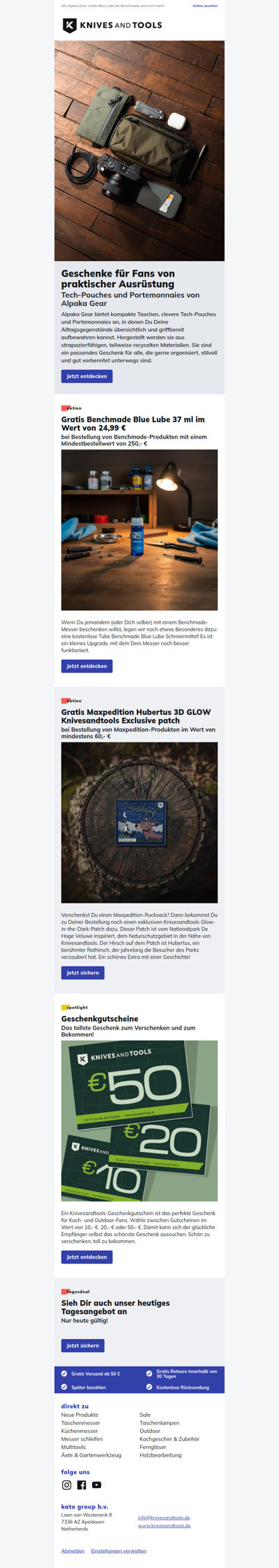 Last-Minute-Geschenke benötigt? Bestelle sie jetzt bei Knivesandtools!