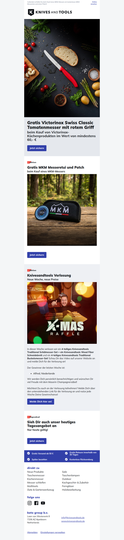 Gratis Victorinox Swiss Classic Tomatenmesser mit rotem Griff