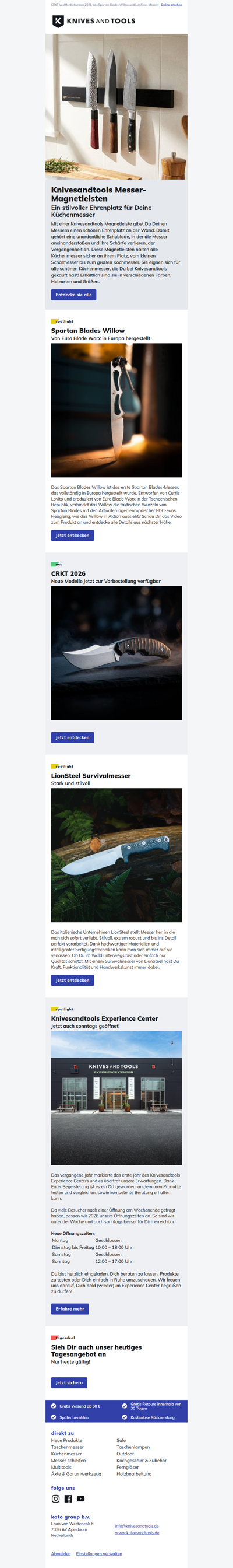 Knivesandtools Messer-Magnetleisten: ein stilvoller Ehrenplatz für Deine Küchenmesser