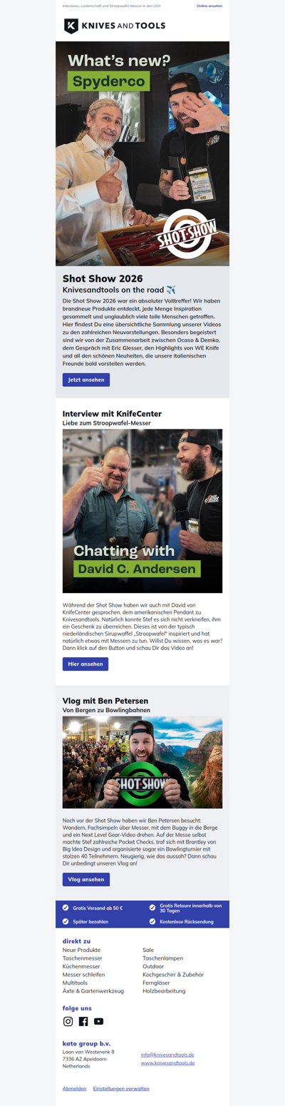 Knivesandtools auf der Shot Show 2026