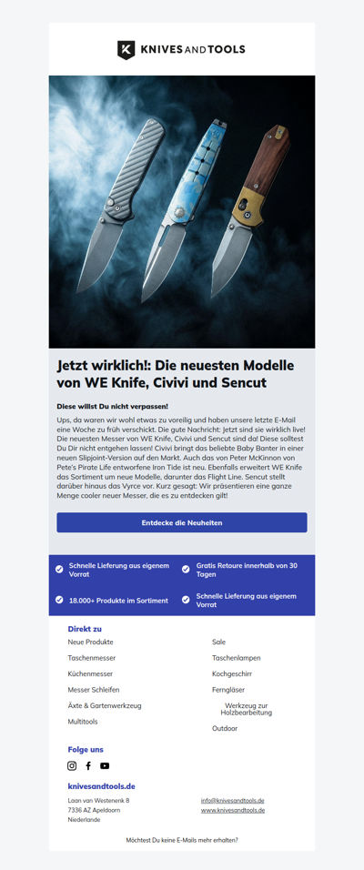 Jetzt wirklich!: Die neuesten Modelle von WE Knife, Civivi und Sencut