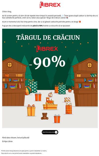 🎄 Târgul de Crăciun Librex: până la 90% 🤩