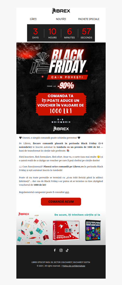 📚 Câștigă un voucher de 1000 de lei de Black Friday 🖤