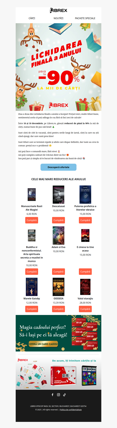 Cărți aproape gratis în Lichidarea finală a anului! 🤑