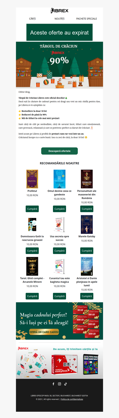 Bestsellere la doar 10 lei în Târgul de Crăciun! 🎄