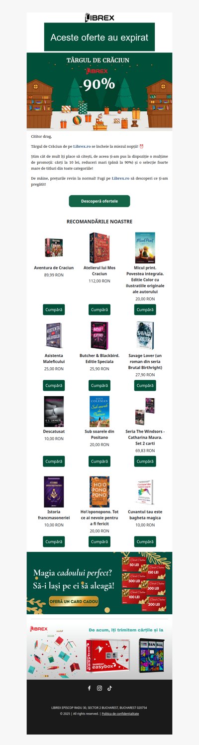 Ultima zi! ⏰ Târgul de Crăciun se încheie astăzi! 🎄