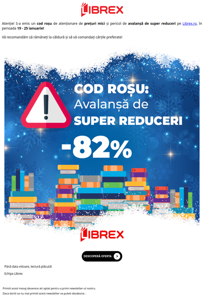 ⚠️ COD ROȘU: avalanșă de reduceri! ❄️