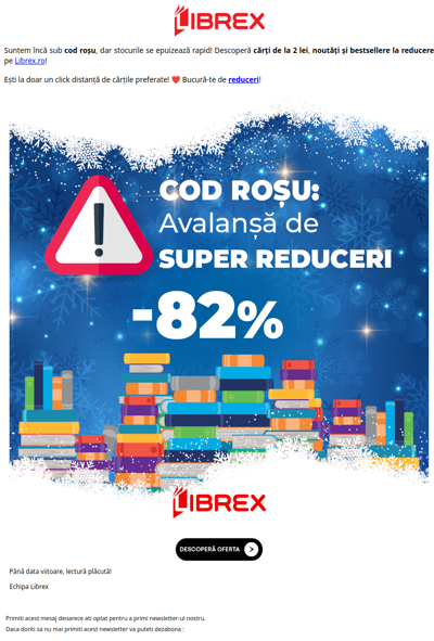 ⚠️ COD ROȘU: avalanșă de reduceri! ❄️