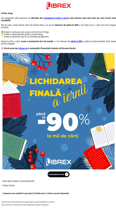 📣 Noi reduceri în Lichidarea Finală a Iernii | 90%