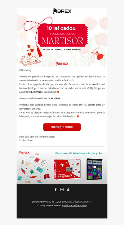 🌸 Cadou de Mărțișor: voucher pentru următoarea ta poveste!