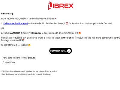 Două vești bune pentru tine! 💌  AMR 6 ore