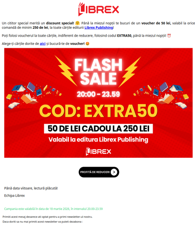 Ofertă limitată ⚡️ 20:00-23:59 ⏰ EXTRA50