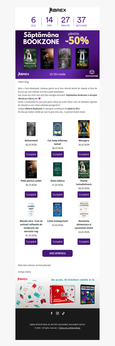📚 Săptămâna BOOKZONE:  până la -50%
