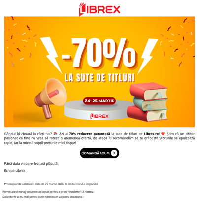 Cărți aproape gratis 🤑 -70% garantat