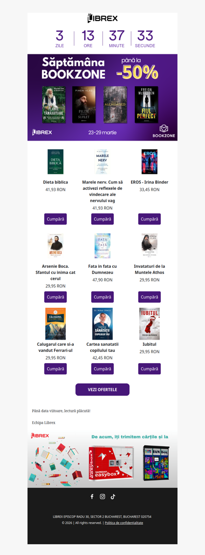 📚 Săptămâna BOOKZONE continuă pe Librex.ro!