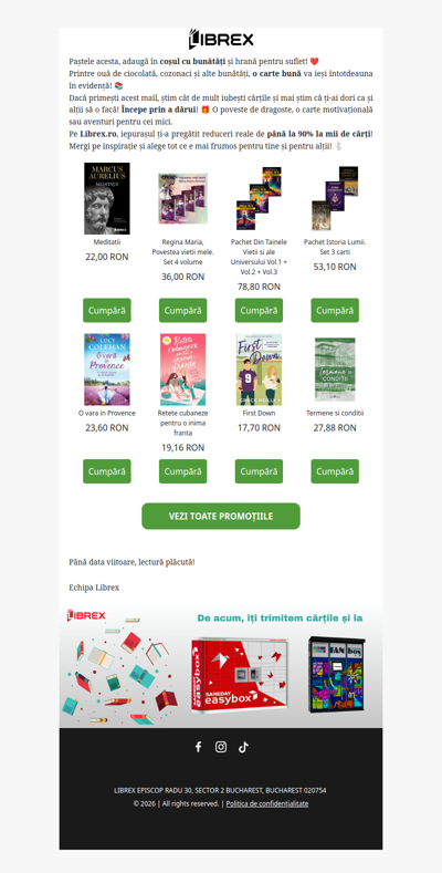 🤩 Cărți de la 2.99 lei pentru coșul de Paște!