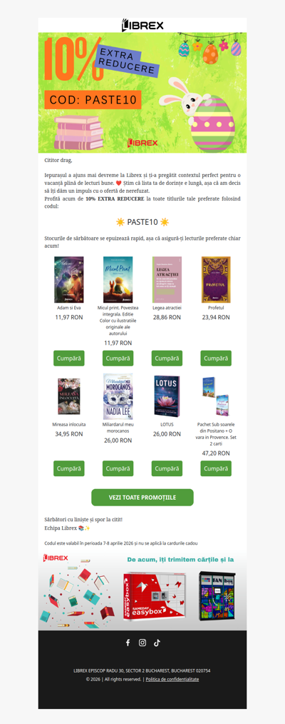 🤩 Cod de extra reducere: PASTE10