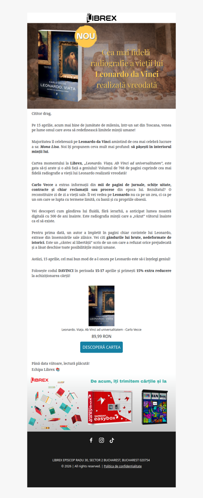 📖 15 Aprilie: Ziua în care s-a născut un geniu! 🎨 Leonardo Da Vinci