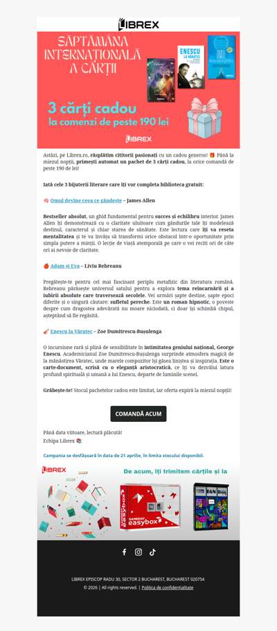 Wow! 🤩 Azi primești 3 cărți CADOU! 🎁