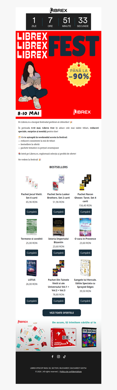 Hai la Librex Fest! 🎉 -90%
