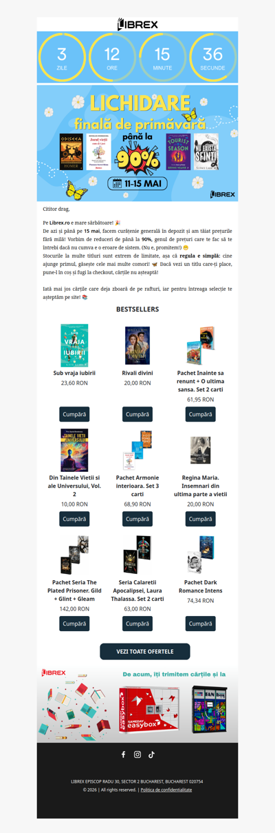 A început LICHIDAREA finală de primăvară! 📚