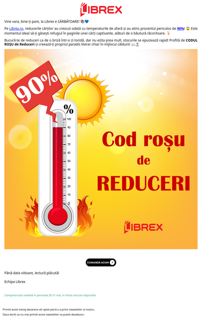 ⚠️ Alertă! 🔴 COD ROȘU de reduceri - Până la 90%!