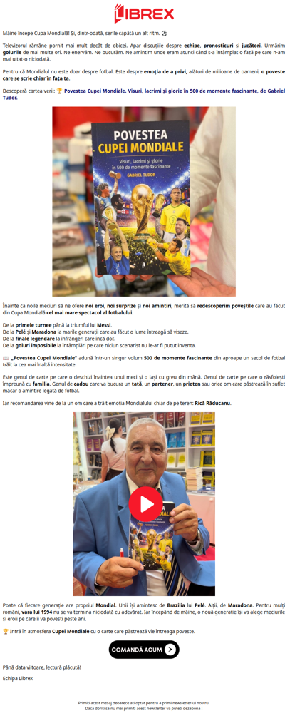 ⚽ Mâine începe Cupa Mondială! Cartea verii, recomandată de Rică Răducanu!